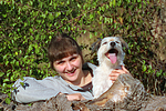 Frau mit Parson Russell Terrier / woman with PRT