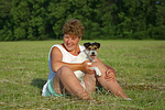 Frau mit Parson Russell Terrier / woman with PRT