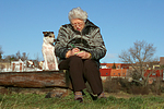 Frau mit Parson Russell Terrier / woman with PRT