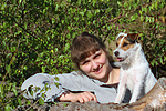 Frau mit Parson Russell Terrier / woman with PRT